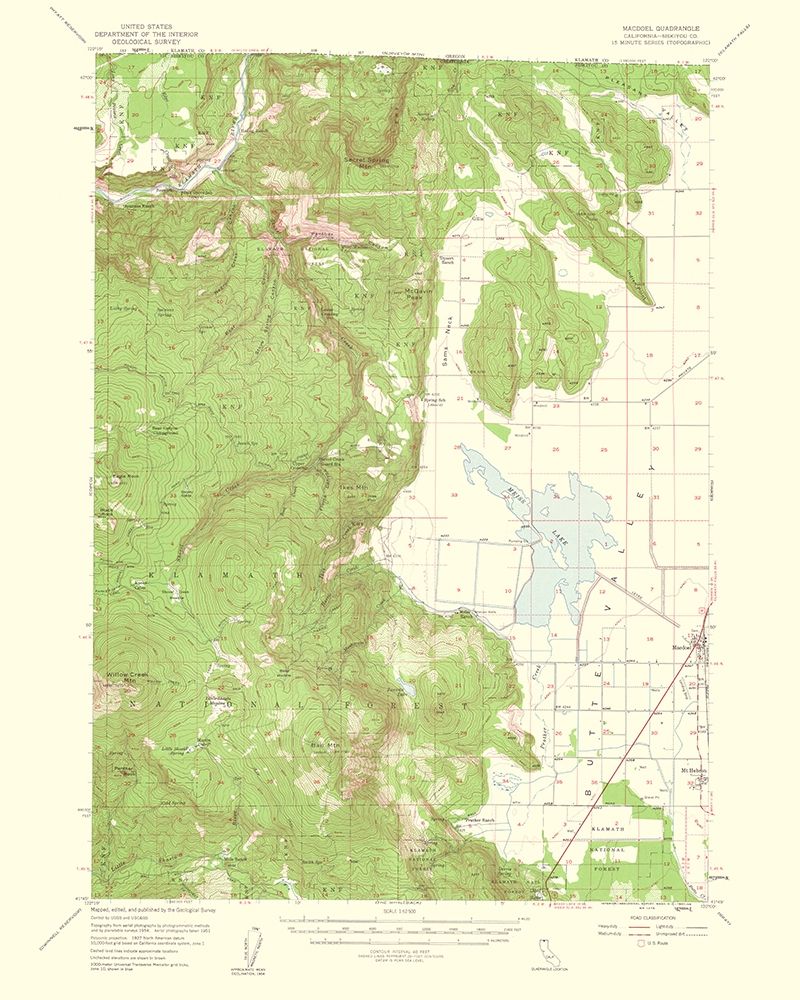 Macdoel California Quad - USGS 1954