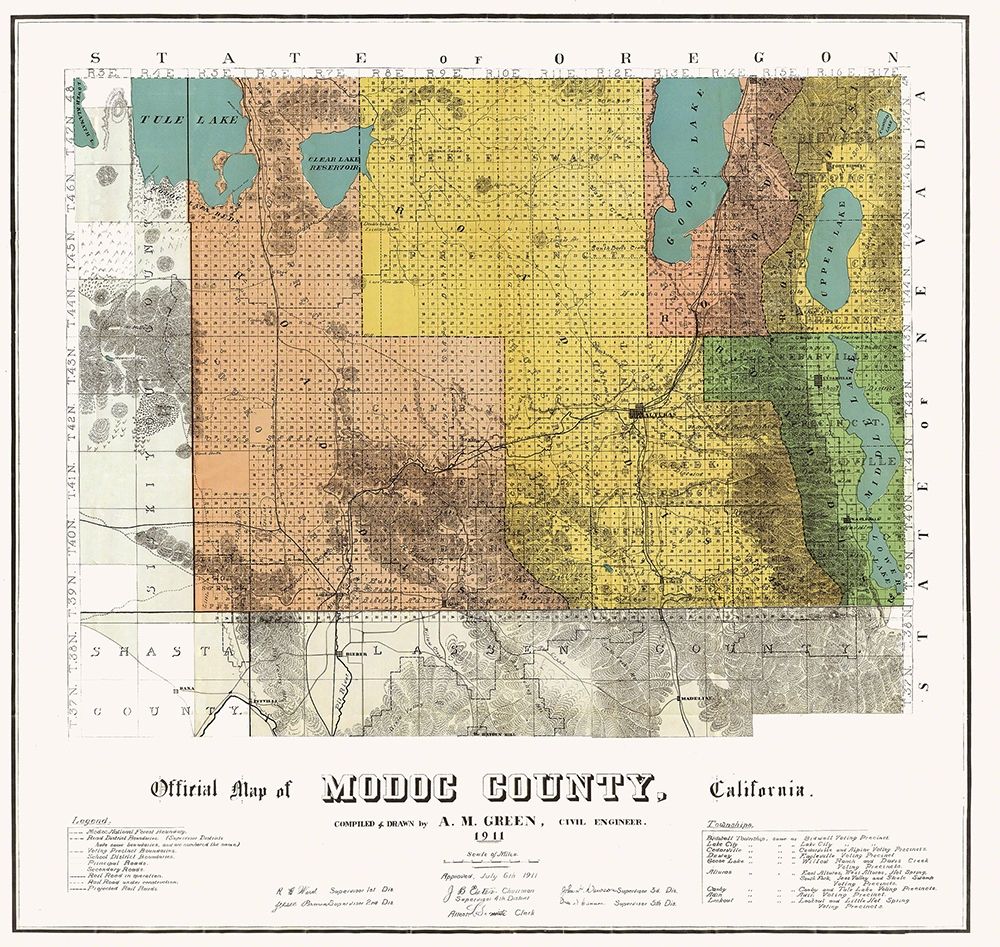 Modoc California - Green 1911