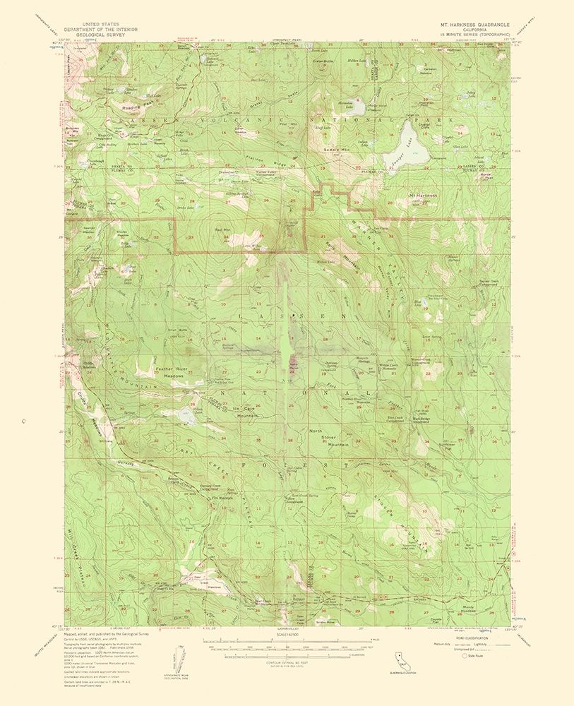 Mt Harkness California Quad - USGS 1953