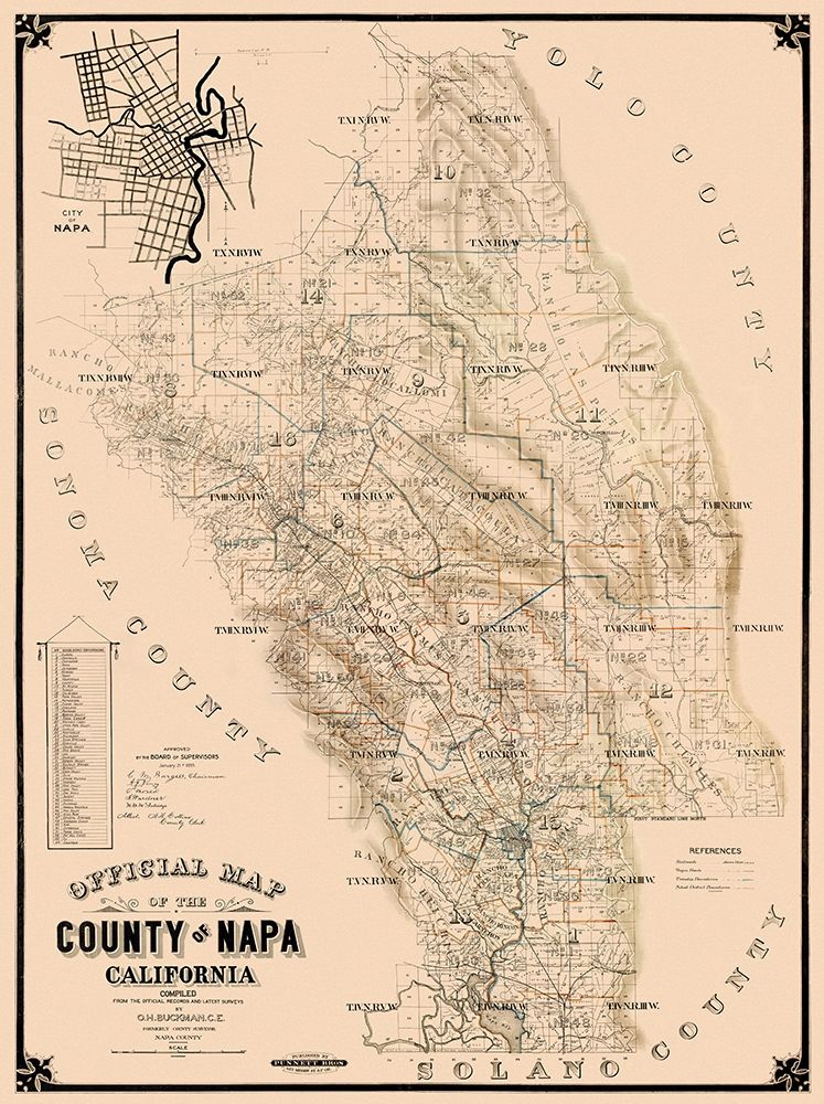 Napa California Landowner - Buckman 1895