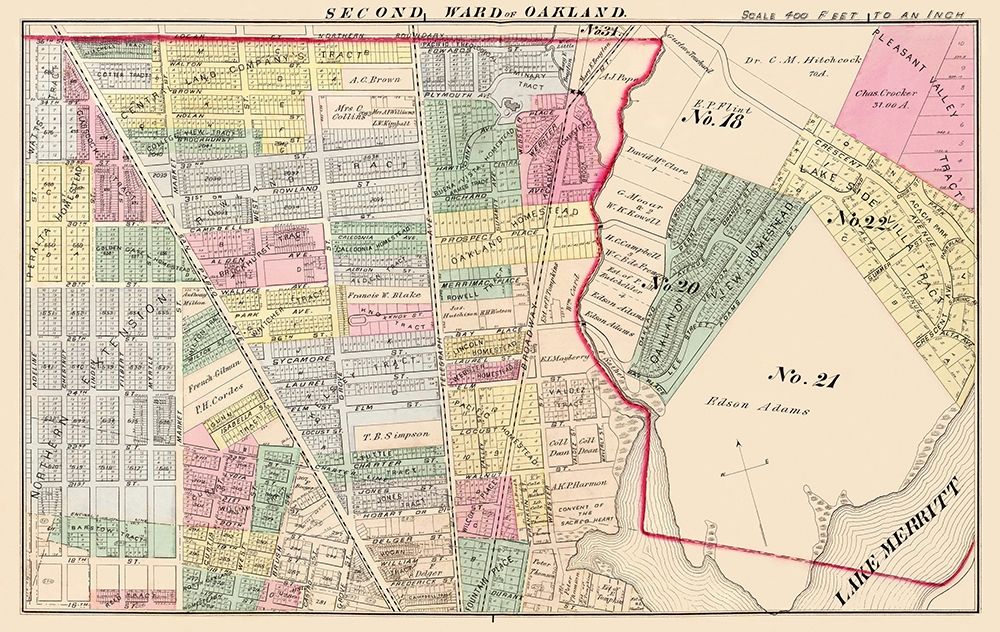 Oakland California Second Ward - Thompson 1878