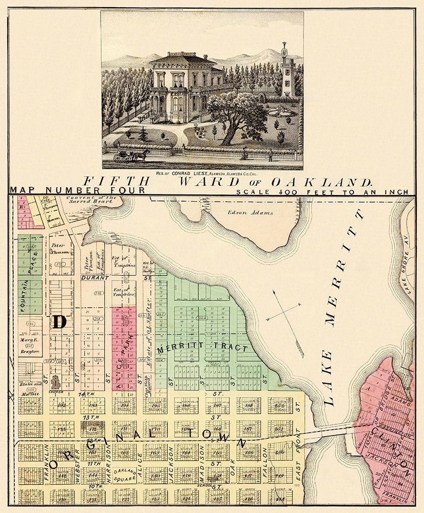 Oakland California Fifth Ward - Thompson 1878
