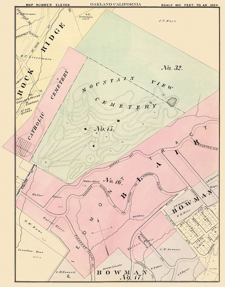 Oakland California Eleventh Ward - Thompson 1878