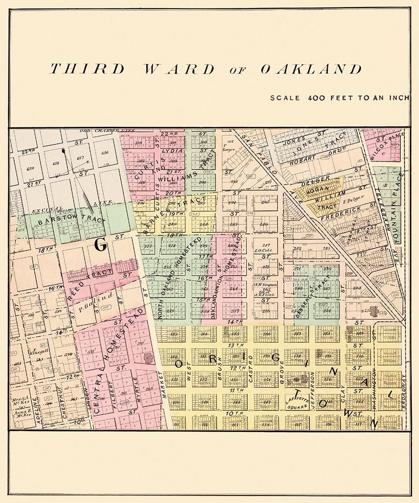 Oakland California Third Ward - Thompson 1878