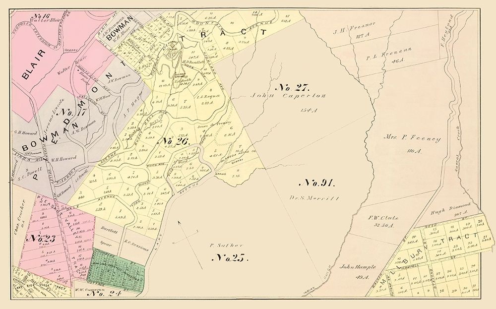 Oakland California Landowner - Thompson 1878