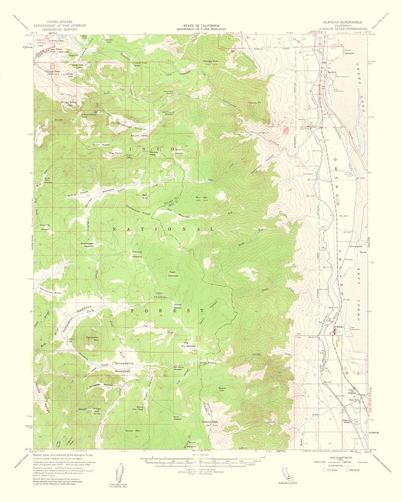 Olancha California Quad - USGS 1963