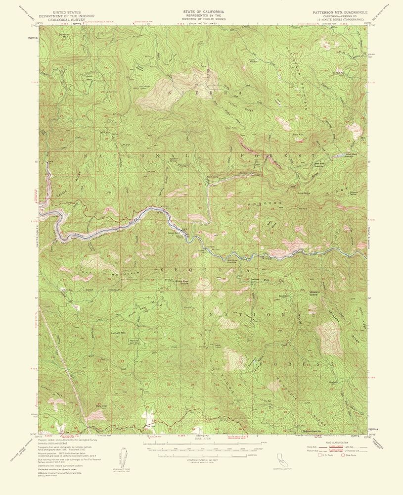 Mt Patterson California Quad - USGS 1956