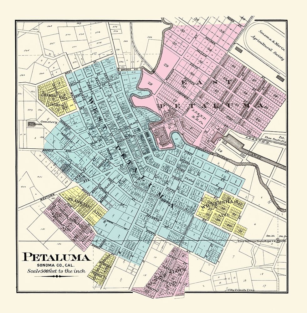 Petaluma California - Thompson 1877