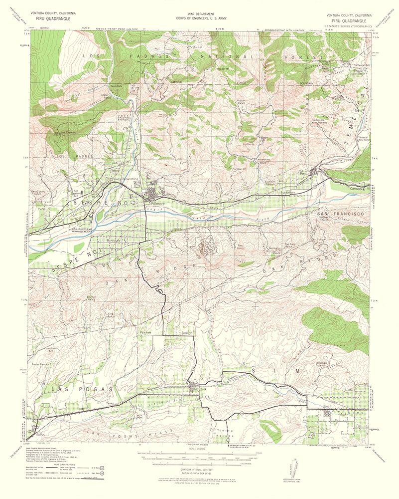 Piru California Quad - USGS 1963