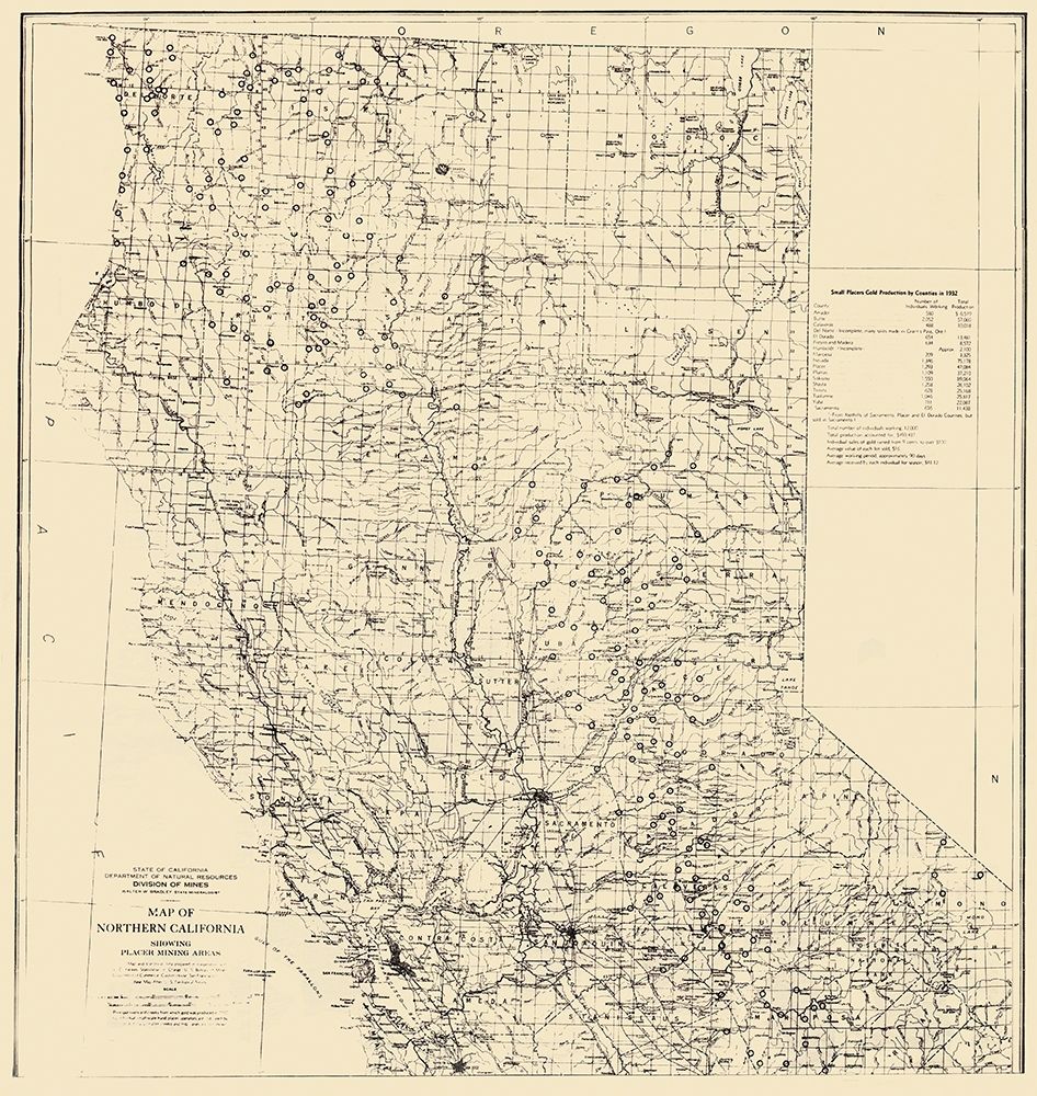 Placer Mining Areas In Northern California