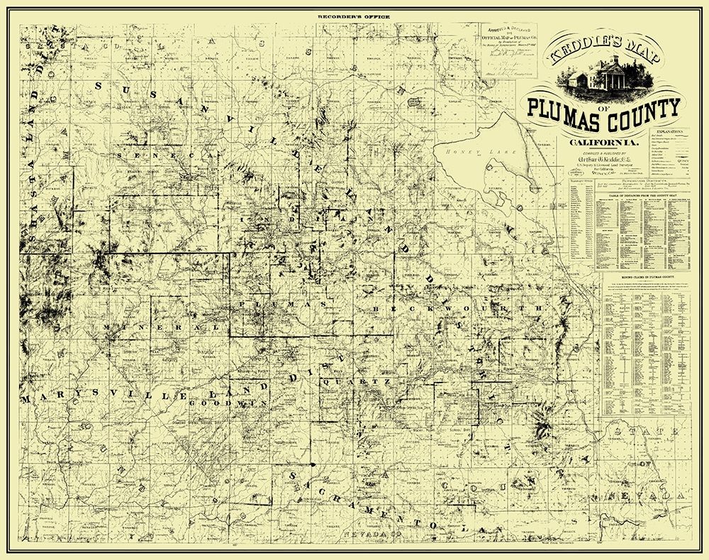 Plumas California Landowner - Keddie 1892