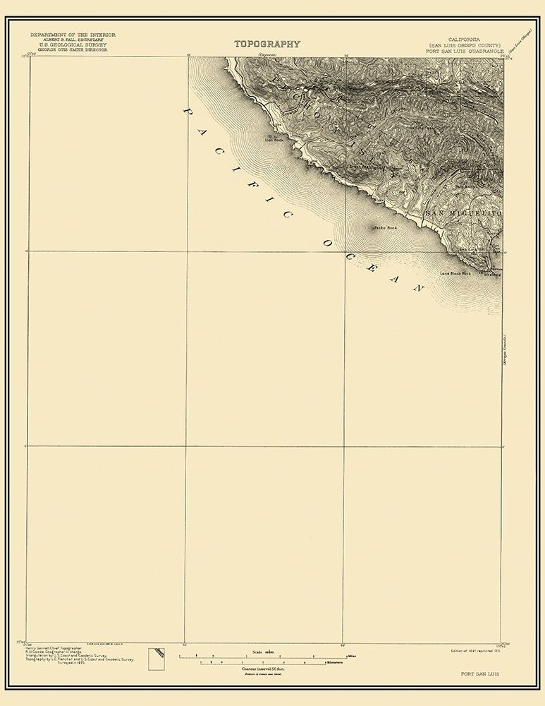 Port San Luis California Quad - USGS 1897
