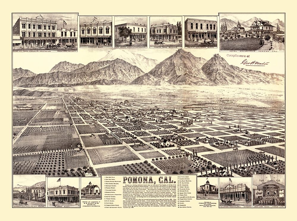 Pomona California - Elliot 1886
