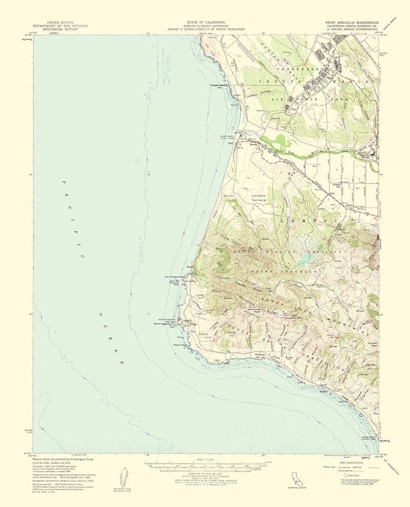 Point Arguello California Quad - USGS 1956