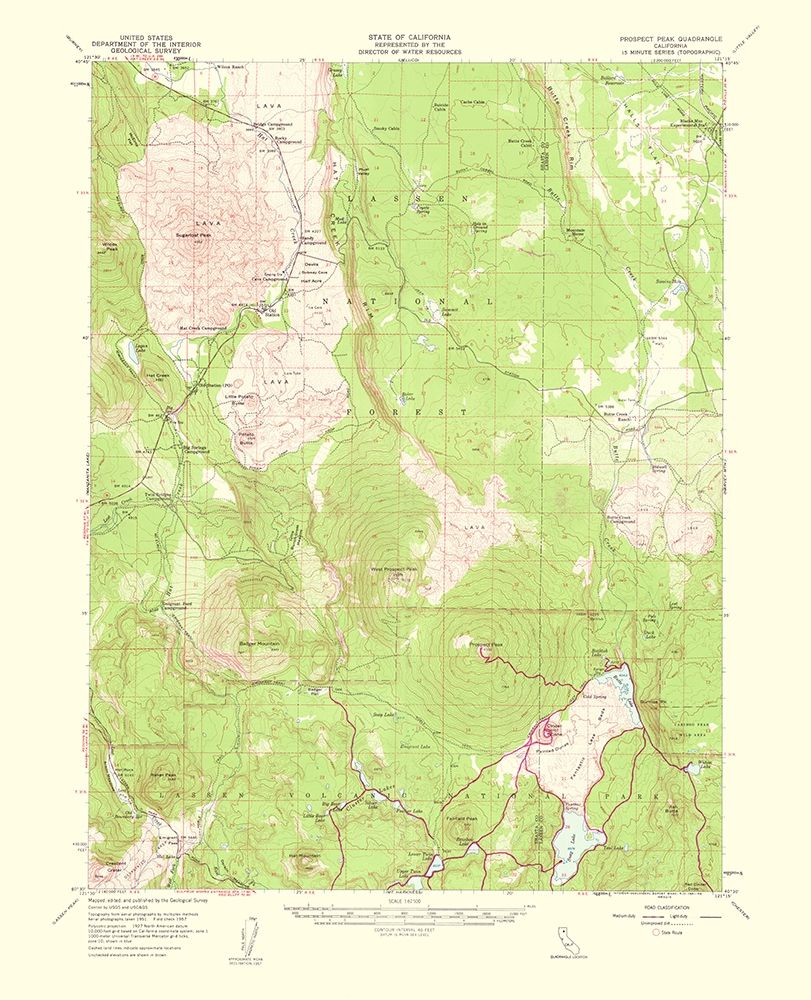 Prospect Peak California Quad - USGS 1956