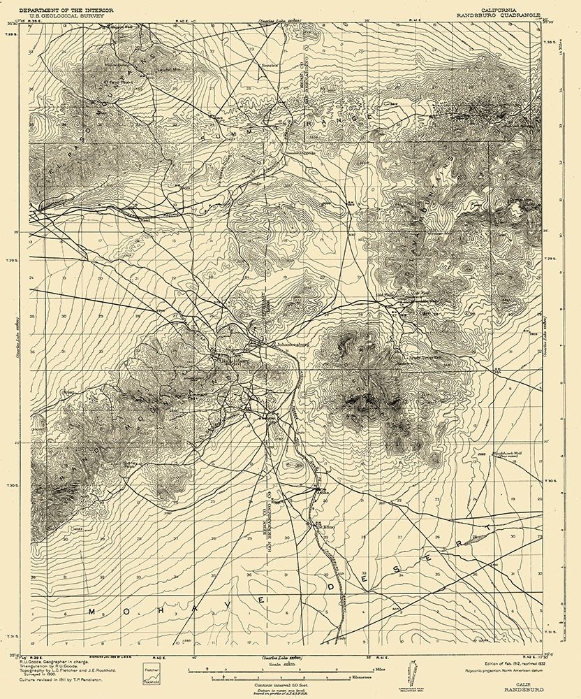 Randsburg California Quad - USGS 1912