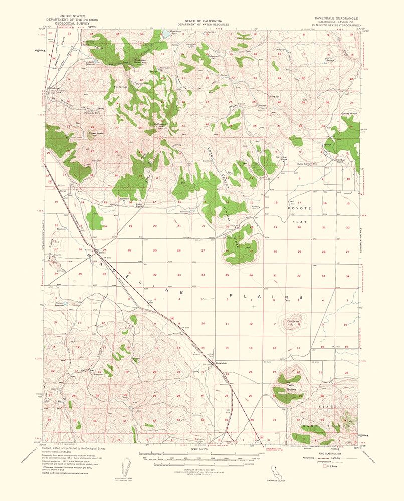 Ravendale California Quad - USGS 1956