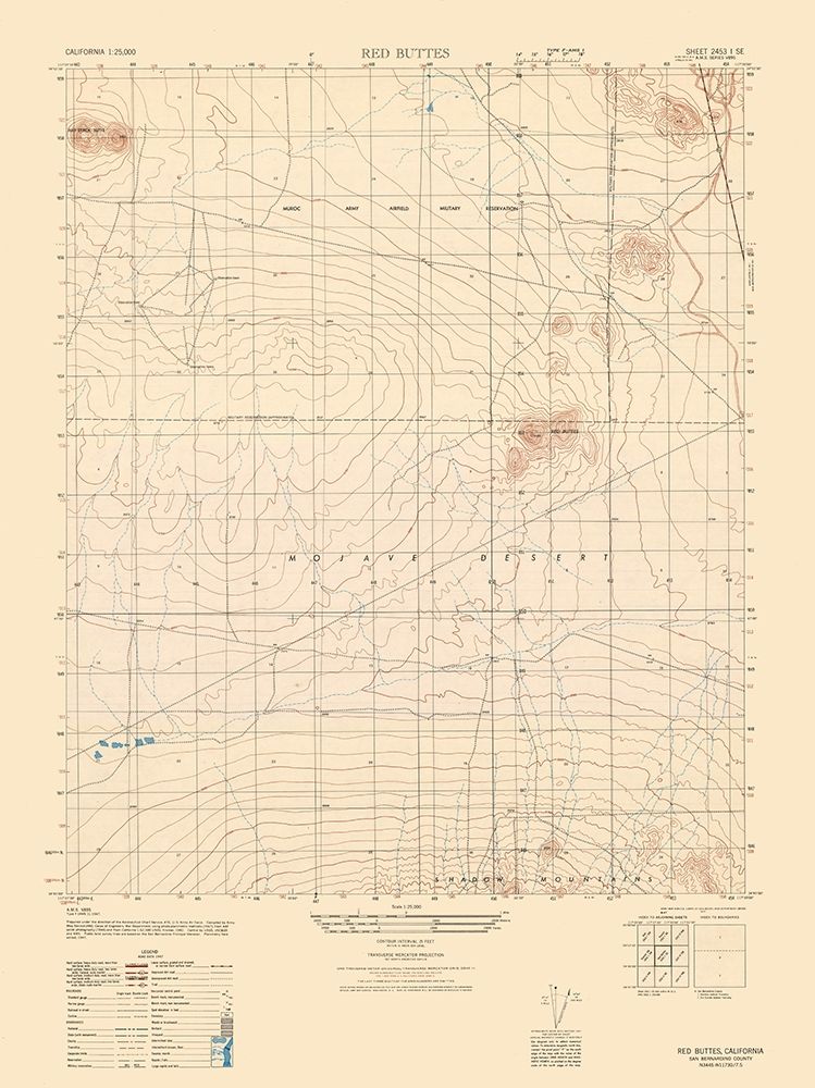 Red Buttes Sheet - US Army 1947