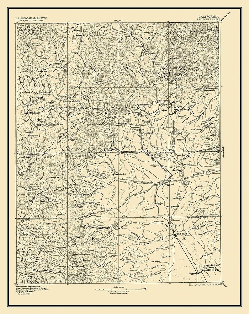 Red Bluff California Sheet - USGS 1894