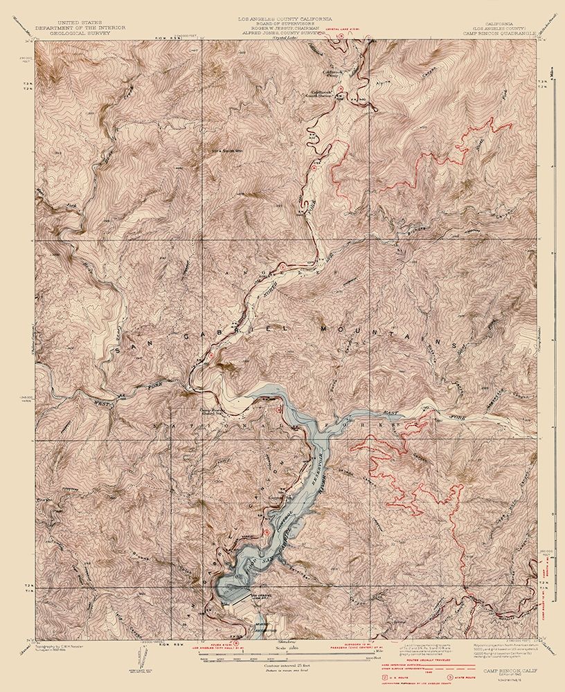 Camp Rincon California Quad - USGS 1940