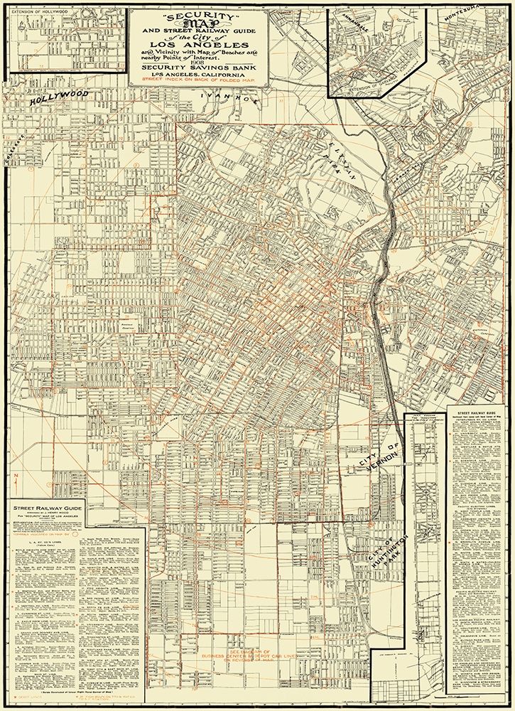 Los Angeles Street Railway Guide - 1908