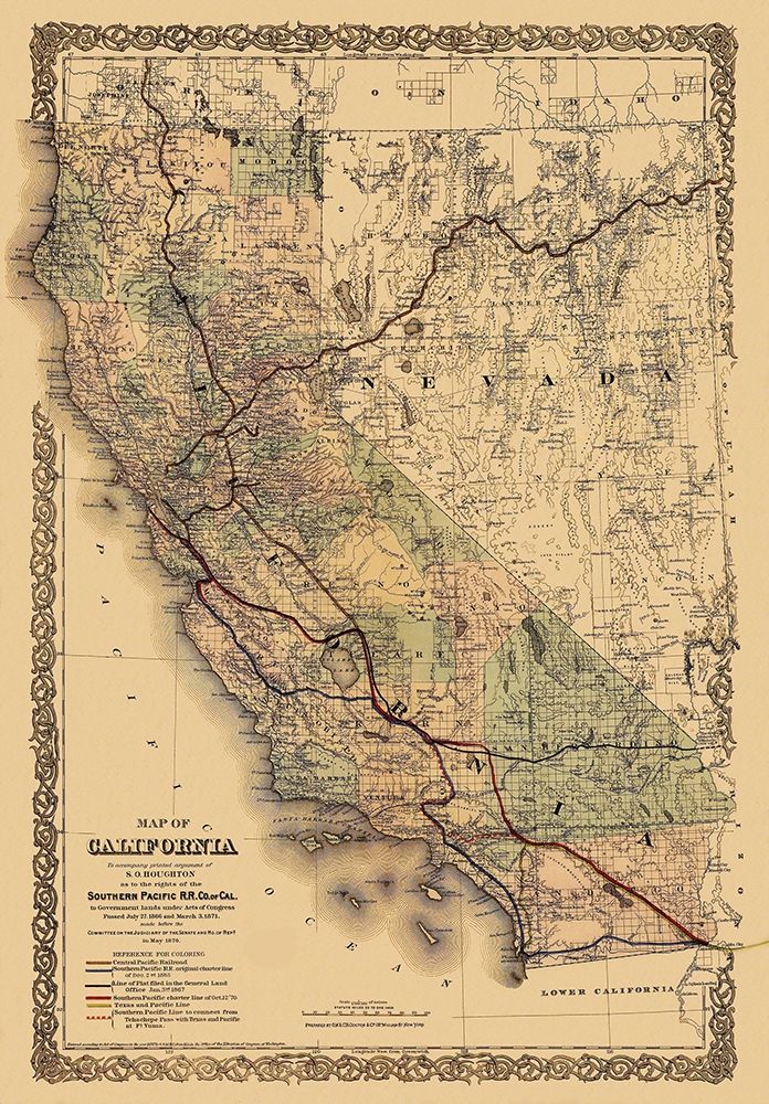Southern Pacific Railroad - 1876