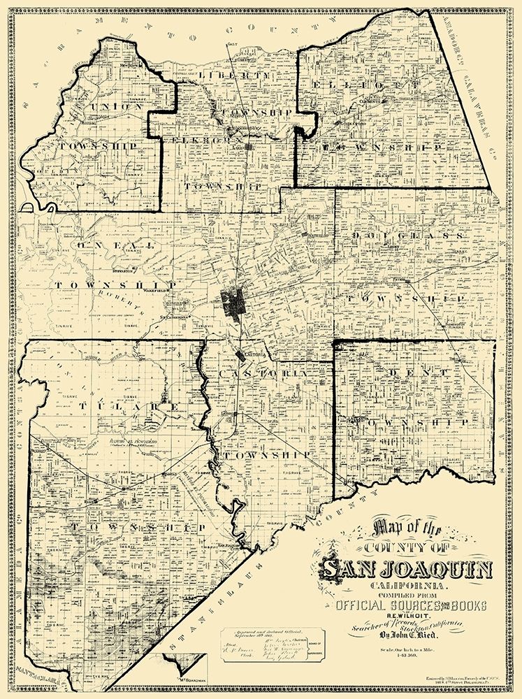 San Joaquin California Landowner - Reid 1883