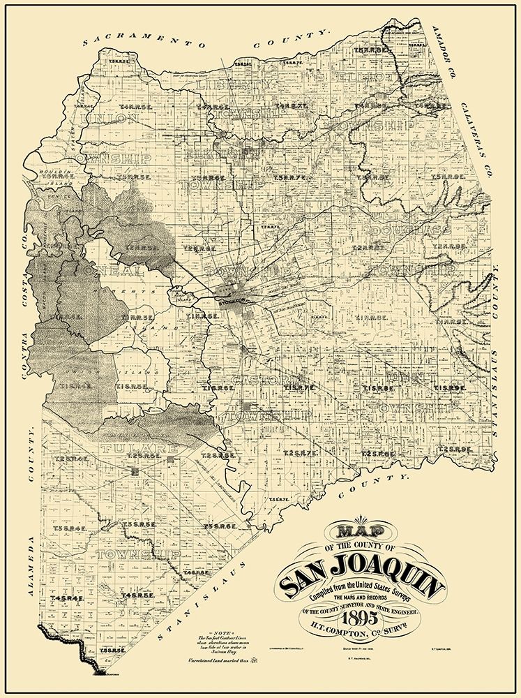 San Joaquin California Landowner - Compton 1895
