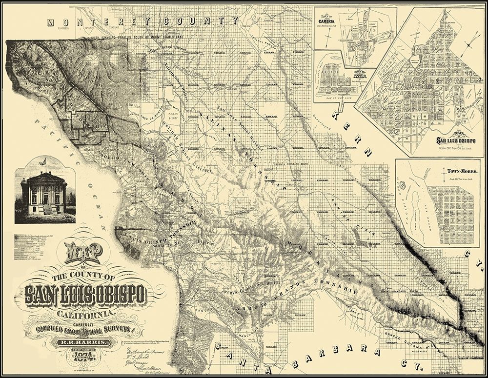 San Luis Obispo California Landowner - Harris 1874