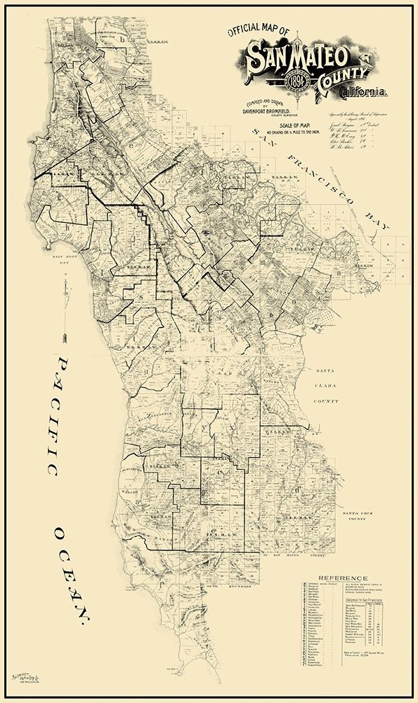 San Mateo California Landowner - Bromfield 1894