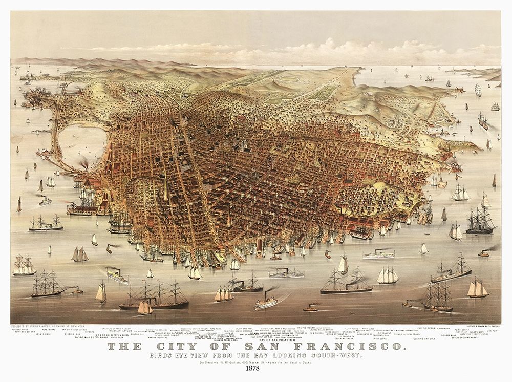 San Francisco California - Currier 1878
