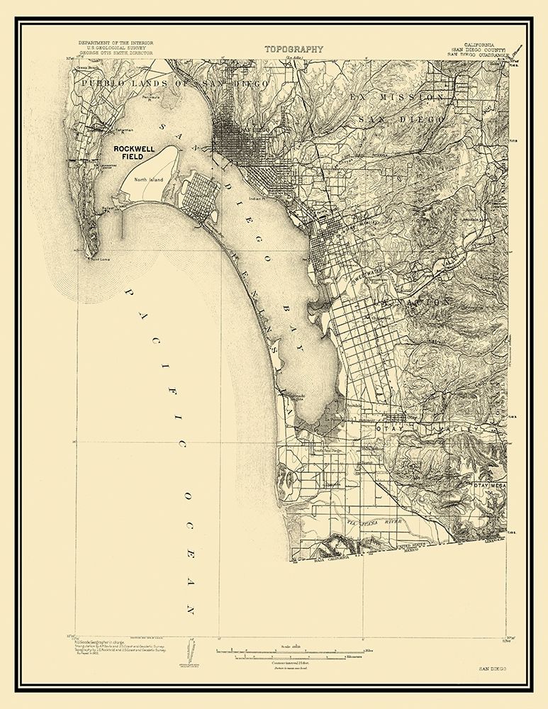 San Diego California Quad - USGS 1904