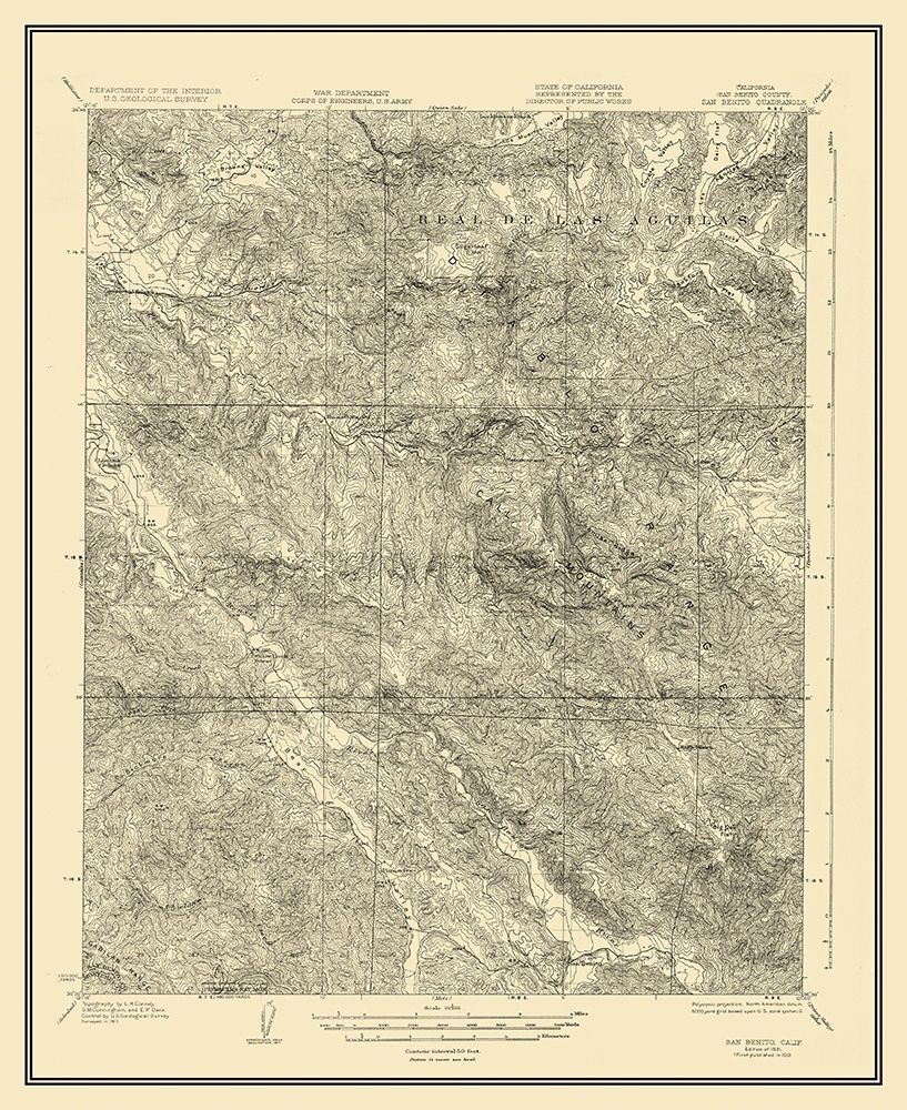 San Benito California Quad - USGS 1919