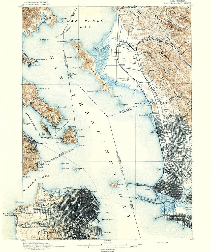 San Francisco California Sheet - USGS 1895