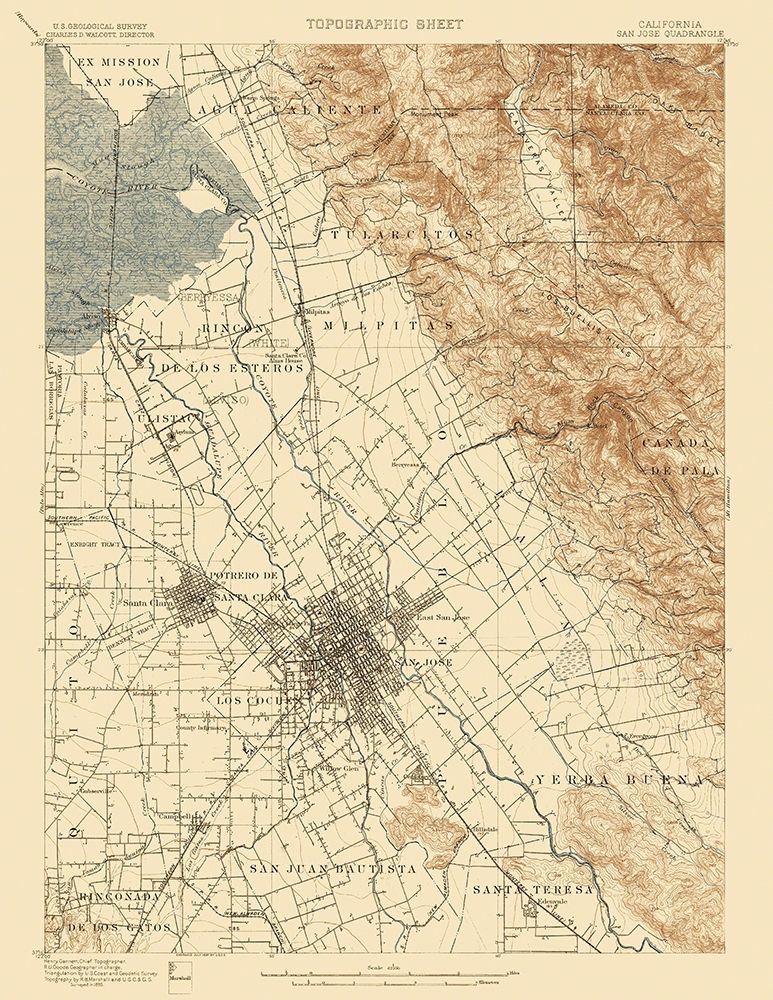 San Jose California Quad - USGS 1899