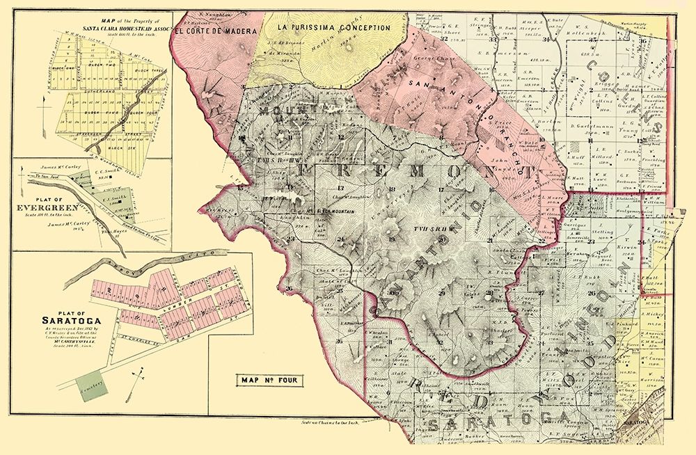 Santa Clara California Landowner - Thomas 1876