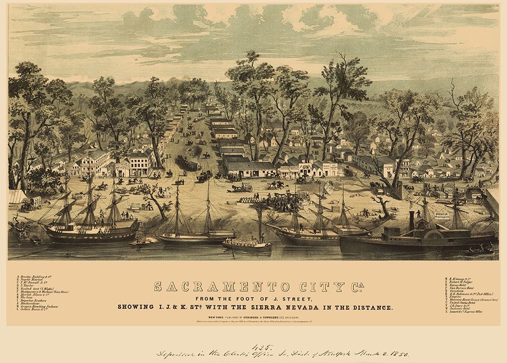 Sacramento California - Stringer 1850