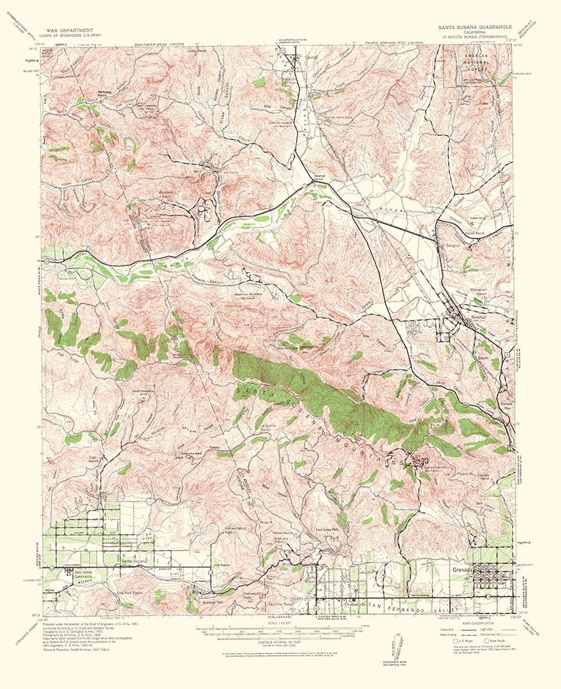 Santa Susana California Quad - USGS 1964