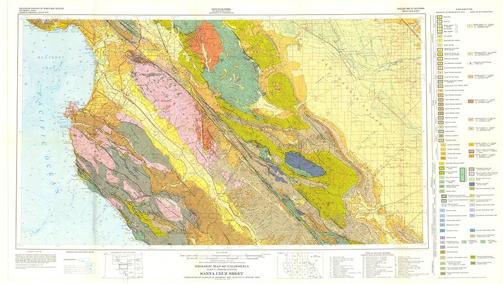 Santa Cruz Sheet California Mines - Jennings 1955
