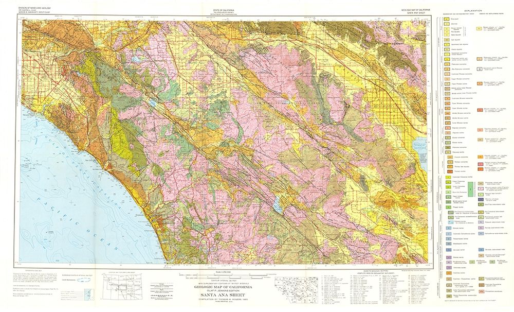 Santa Ana Sheet California Mines - Rogers 1958