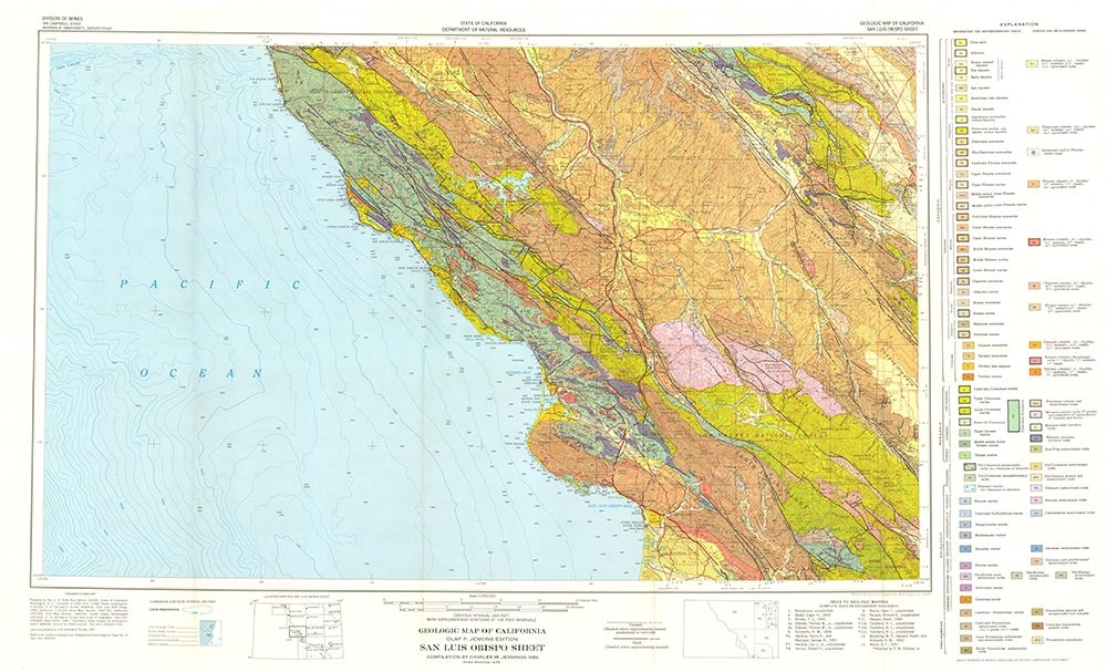 San Luis Obispo Sheet California Mines