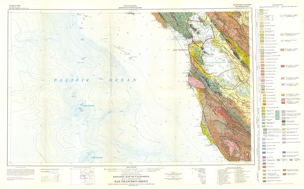 San Francisco Sheet California Mines