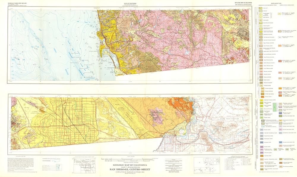 San Diego El Centro Sheet California Mines
