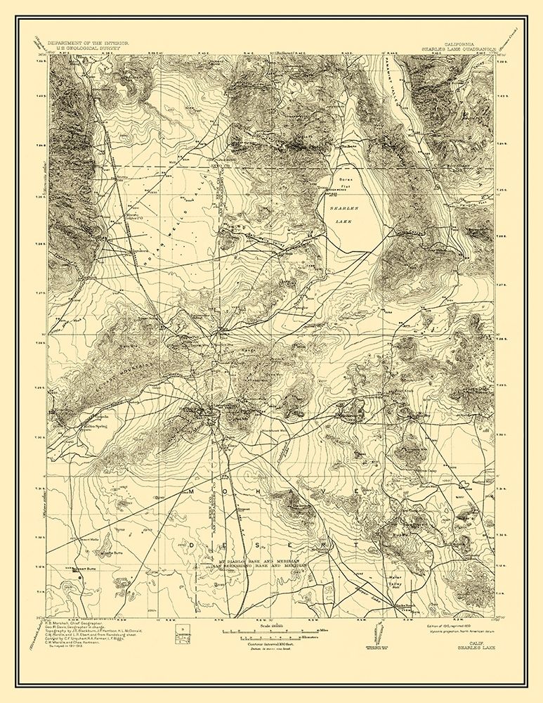 Searles Lake California Quad - USGS 1915