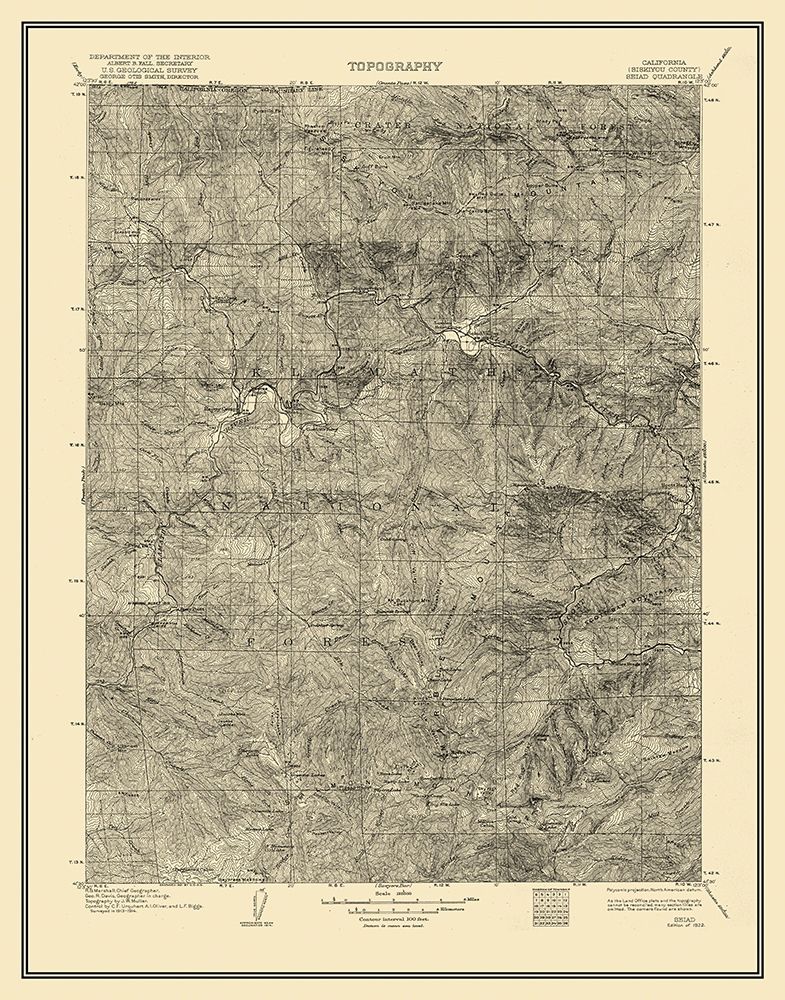 Seiad California Quad - USGS 1922