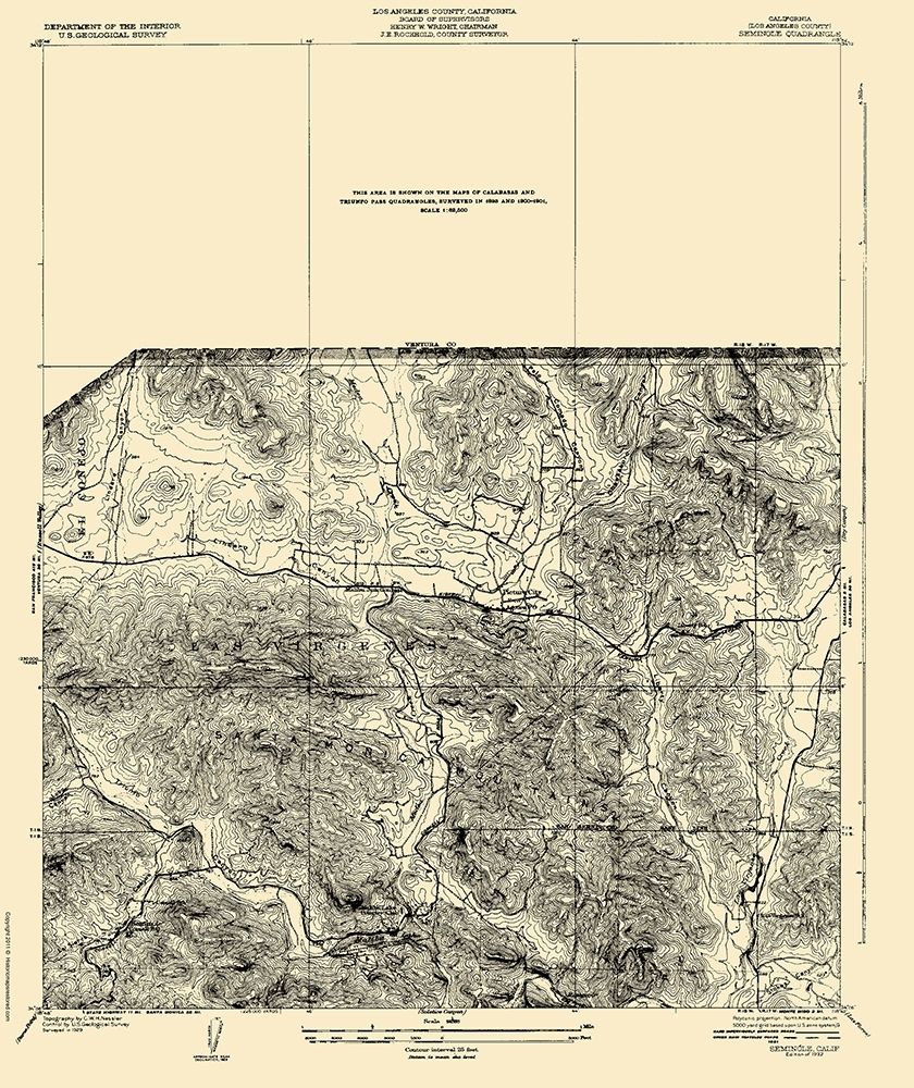 Seminole California Quad - USGS 1932