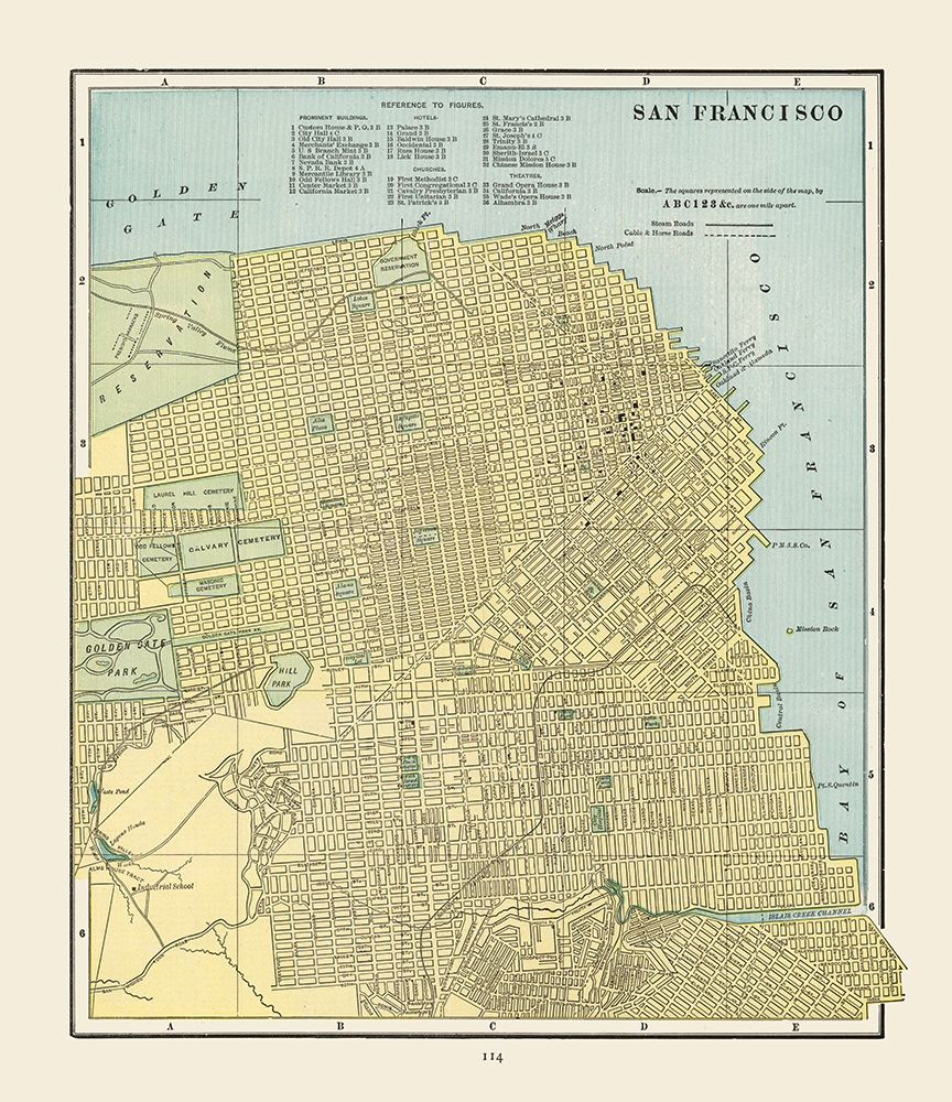 San Francisco California - Cram 1892