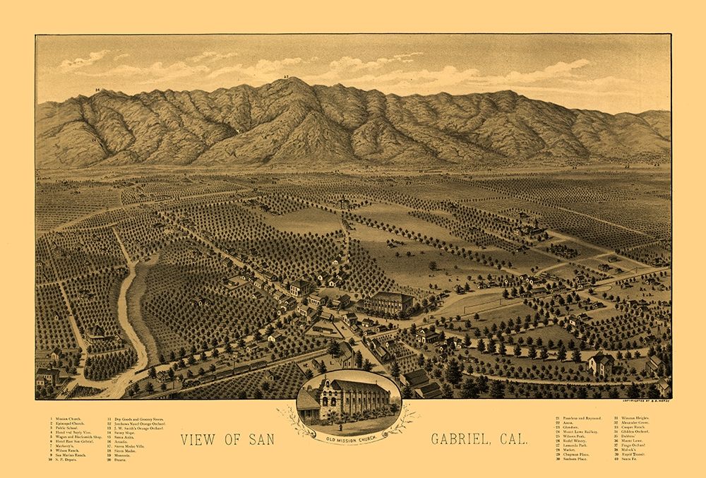 San Gabriel California - Morse 1893