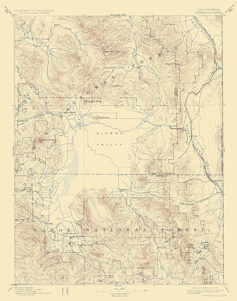 Sierraville California Sheet - USGS 1894