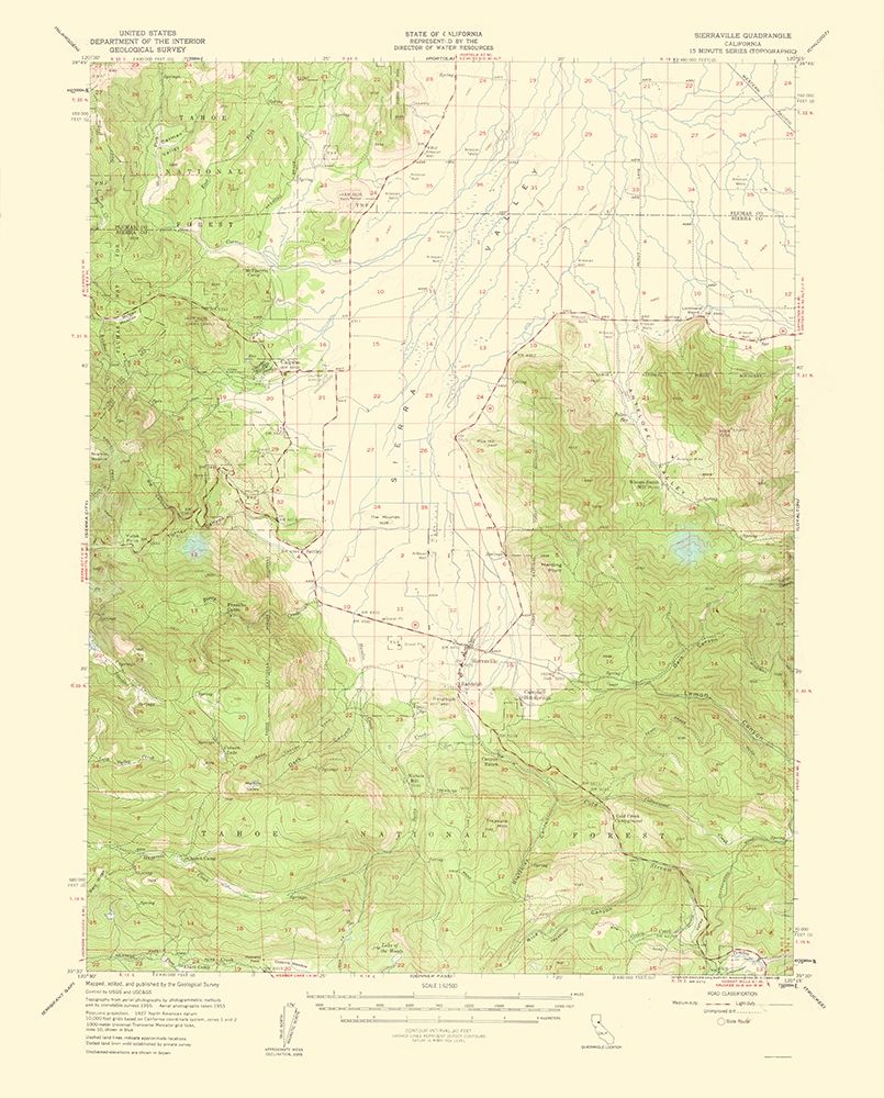 Sierraville California Quad - USGS 1960